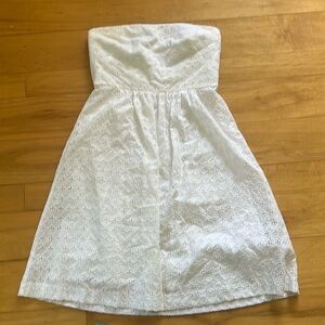 Banana republic white eyelet strapless sundress size 6